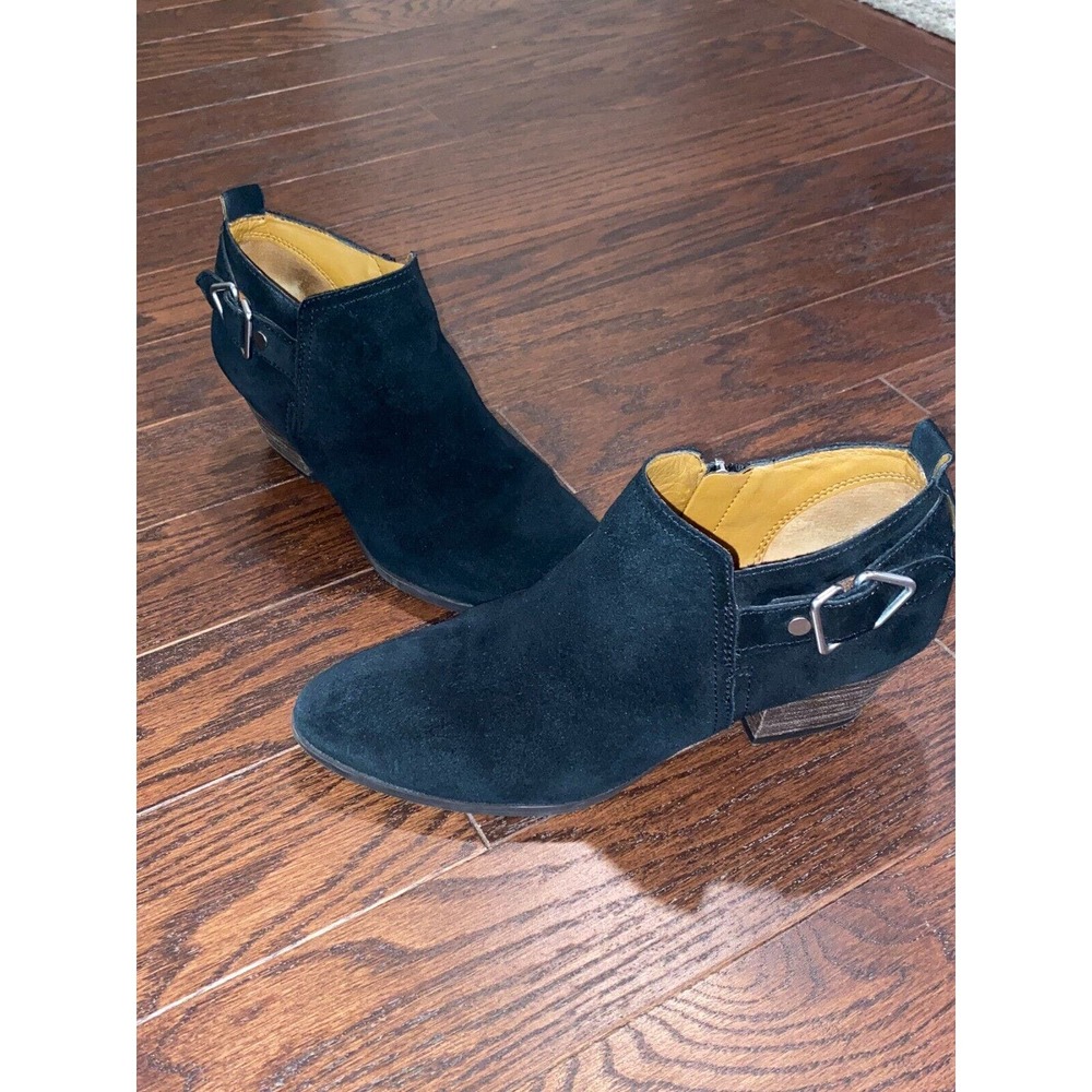 Franco Sarto Ankle Boot Womens Size 8M Black Suede